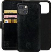 Rosso Element Uitneembaar 2-in-1 Hoesje Geschikt voor Apple iPhone 13 Mini | Luxe Portemonnee | Back Cover | Pasjeshouder | Zwart