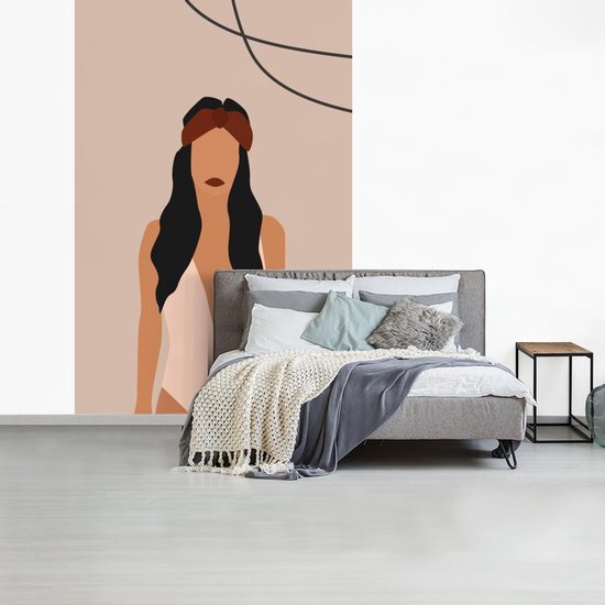 Behang - Fotobehang Zomer - Vrouw - Badpak - Breedte 225 cm x hoogte 350 cm
