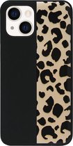 ADEL Siliconen Back Cover Softcase Hoesje Geschikt voor iPhone 13 - Luipaard Bruin