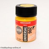 Acrylverf Zijdeglans - Deco - Universal Satin - 206 provencegeel - 16 ml - Amsterdam - 1 stuk