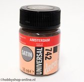 Acrylverf Zijdeglans - Deco - Universal Satin - 742 steengrijs - 16 ml - Amsterdam - 1 stuk