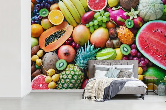 Papier peint - Papier peint photo Fruit - Ananas - Tropical - Largeur 600 cm x hauteur 400 cm