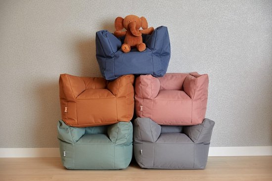 Jollein - Kinderfauteuil (Jeans Blue) - Kinder Zitzak - 1 t/m 4 jaar - 46x110cm van Jollein — afbeelding 4