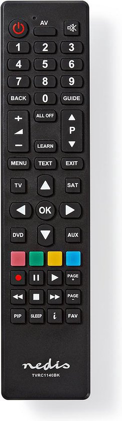 Nedis TVRC1140BK télécommande IR Wireless TV Appuyez sur les boutons |  bol.com