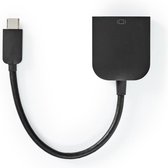 USB-Adapter | USB 3.2 Gen 1 | USB-C™ Male | VGA Female 15p | 5 Gbps | 0.20 m | Rond | Vernikkeld | PVC | Zwart | Polybag
