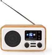 Internetradio - Tafelmodel - Bluetooth / Wi-Fi - DAB+ / FM / Internet - 2.4 " - Kleurenscherm - 7 W - Afstandbestuurbaar - App-gestuurd - Wekker - Slaaptimer - Bruin / Wit