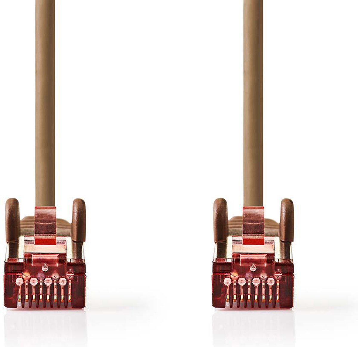 CAT6 S/FTP-Netwerkkabel | RJ45 Male - RJ45 Male | 10 m | Bruin