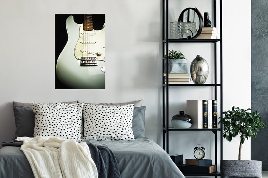 Gros plan d'une guitare électrique Poster 60x90 cm - Tirage photo sur Poster (décoration murale salon / chambre)