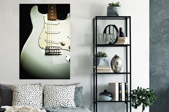Gros plan d'une guitare électrique Poster 80x120 cm - Tirage photo sur Poster (décoration murale salon / chambre)