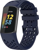 Charge 5 sport point band - donkerblauw - Geschikt voor Fitbit