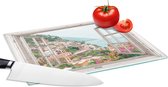 Glazen Snijplank - 28x20 - Doorkijk - Italië - Bloemen - Zee - Kust - Stad - Bergen - Snijplanken Glas