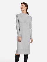 GERRY WEBER Dames Gebreide jurk met ribdetails Cloudy Grey-Melange-48