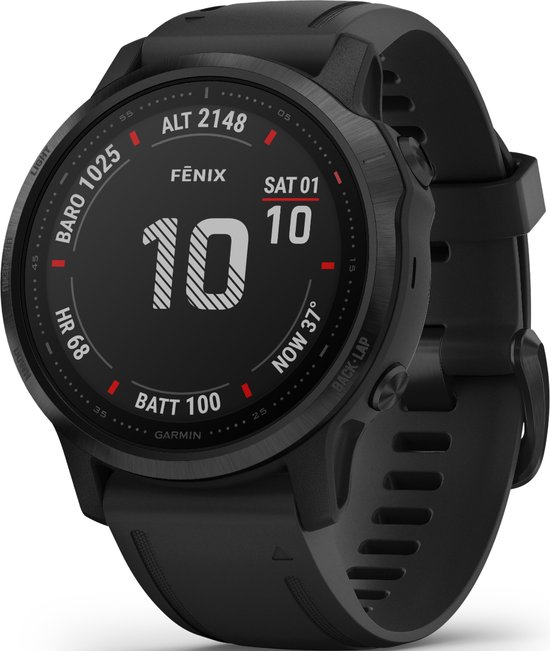 Garmin Fenix 6S PRO Multisport Smartwatch - Geavanceerde GPS Tracker - Multisport - 10ATM Waterdicht - Zwart - Garmin