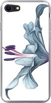 Geschikt voor iPhone SE 2020 hoesje - Bloemen - Aquarel - Lelie - Siliconen Telefoonhoesje