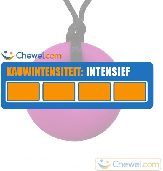 Ronde Bijtketting Kauwketting - Rond - Cirkel - Round - Fuchsia - Chewel ® van Chewel® — afbeelding 2