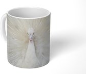 Mok - Pauw - Veren - Wit - 350 ML - Beker