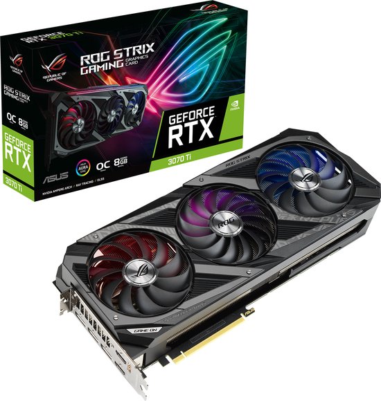 ASUS ROG Strix GeForce RTX 3070 Ti OC Edition - Videokaart - 8 GB GDDR6 - PCIe 4.0 x16 - 2 x HDMI, 3 x DisplayPort