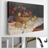 De appel en de druif, door Claude Monet, 1879_80, Frans impressionistisch schilderij, olieverf op doek - Modern Art Canvas - Horizontaal - 747216163