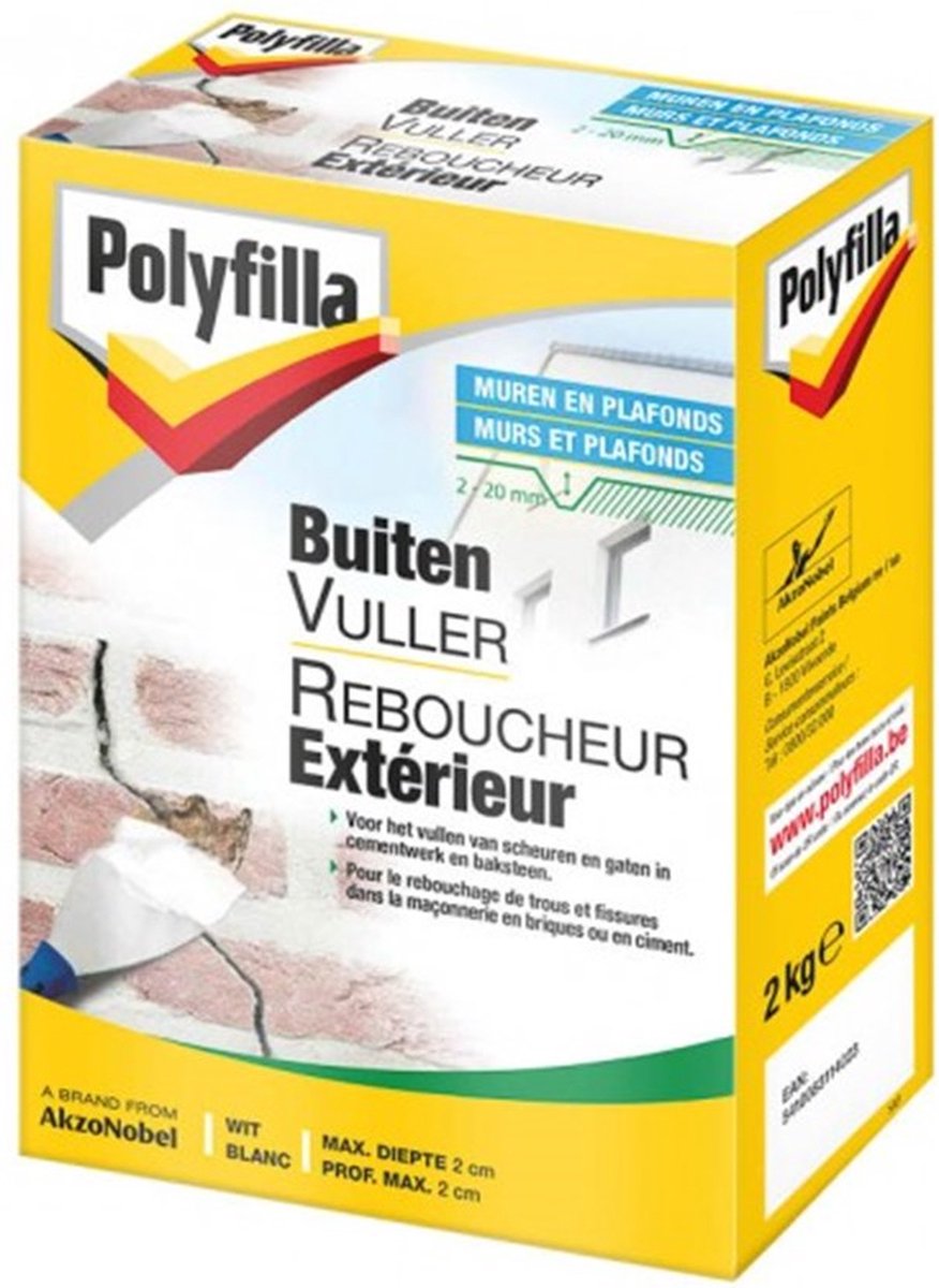 Polyfilla Buitenvuller - Poeder - Wit - 2KG