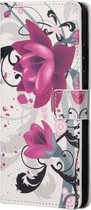 Samsung Galaxy A13 5G / A04s Hoesje Wallet Book Case Flower Print