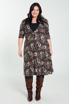 Paprika Dames Lange jurk met bloemenprint - Jurk - Maat 50