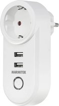 Marmitek Power SI - Slimme stekker | Energiemeter | 2x USB | 15A