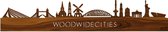 Skyline WoodWideCities Palissander hout - 80 cm - Woondecoratie - Wanddecoratie - Meer steden beschikbaar - Woonkamer idee - City Art - Steden kunst - Cadeau voor hem - Cadeau voor haar - Jubileum - Trouwerij - WoodWideCities