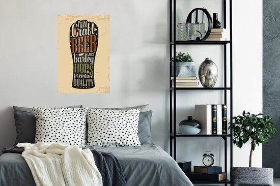 Illustration moderne de papier affiche bière 40x60 cm - Tirage photo sur affiche (décoration murale salon / chambre)