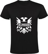 Nijmegen | Kinder T-shirt 104 | Zwart | Voetbal | Stadswapen | Gelderland | Embleem