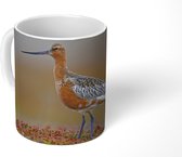 Mok - Rosse grutto op een bloeiende ondergrond - 350 ML - Beker
