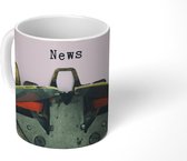 Mok - Typemachine - Vintage - Journalistiek - 350 ML - Beker