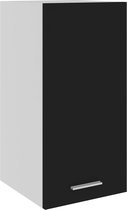 vidaXL Hangkast 29,5x31x60 cm spaanplaat zwart