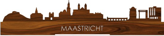 Standing Skyline Maastricht Palissander hout - 60 cm - Woondecoratie design - Decoratie om neer te zetten en om op te hangen - Meer steden beschikbaar - Cadeau voor hem - Cadeau voor haar - Jubileum - Verjaardag - Housewarming - Interieur -