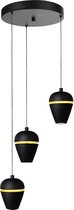 Highlight - Hanglamp Kobe 3 lichts Ø 30 cm zwart