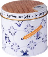 Max & Alex Stroopwafels Koekjes in Delfts Blauw Koekblik