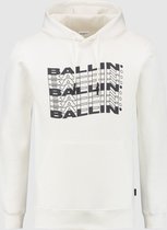 Ballin Amsterdam -  Heren Regular Fit   Hoodie  - Wit - Maat XS