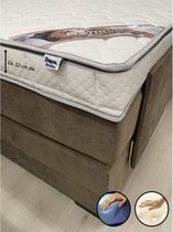 Topper 2-zijdig  140x220 - Platinum - 12 cm dik - Bamboo Hoes - HR55 Koudschuim & Nasa Traagschuim - Topdekmatras