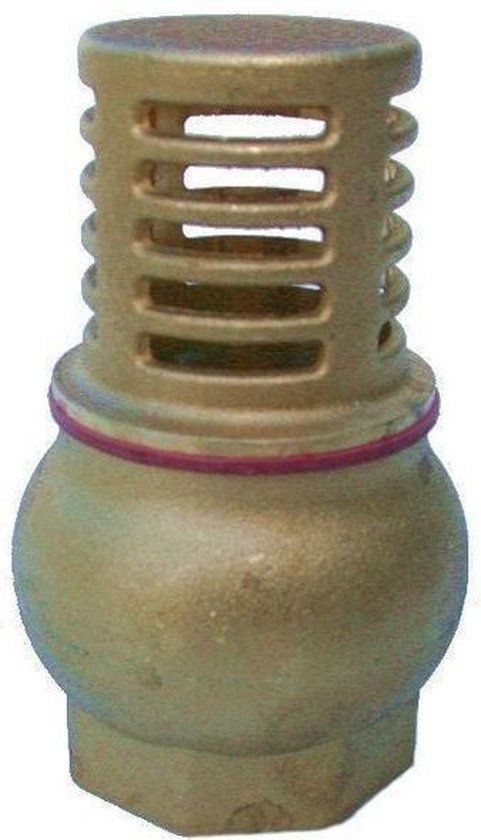 Wildanger messing voetklep 3/4 (26,16 mm) terugslagklep rvs niet