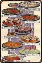 Retro Muur Decoratie uit Metaal Vintage Menu 20x30cm DU-3007