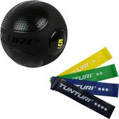 Tunturi - Fitness Set - Weerstandsbanden 4 stuks - Slam Ball 5 kg