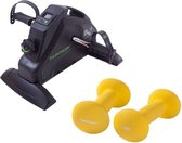 Tunturi - Fitness Set - Cardio Mini Bike - Stoelfiets & 2 x 1,5 kg Gewichten