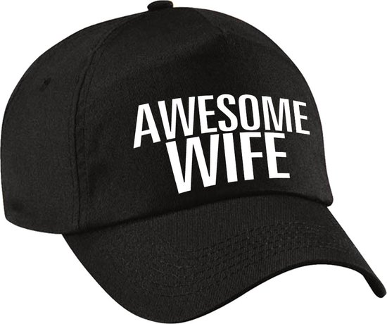 Foto: Awesome wife petje cap voor echtgenote vriendin zwart voor dames