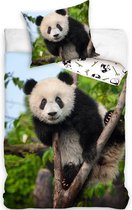 DREAMEE Dekbedovertrek Panda - Eenpersoons - 140x200 cm - Multi