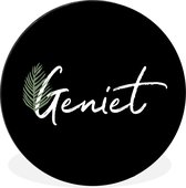 Wall Circle - Wall Circle - Proverbes - Enjoy - Citations - Aluminium - Dibond - 120x120 cm - Intérieur et Extérieur XXL