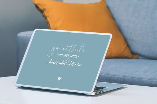 Sticker pour ordinateur portable - 15,6 pouces - Proverbes - Go et profitez du soleil - Citations