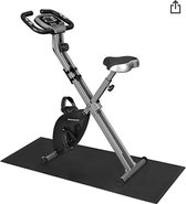 SONGMICS Hometrainer, fitnessfiets, inklapbare fitnessfiets, 8 magnetische weerstandsinstellingen, met vloermat, hartslagmeting, mobiele telefoonhouder, tot 100 kg belastbaar