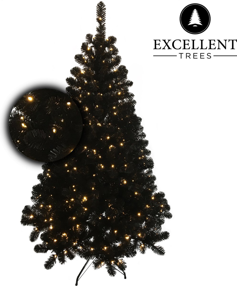 Excellent Trees® Stavanger Black 210 cm Zwarte Kerstboom met 500 LED – foto 2