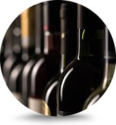 Maison de France - Dibond  Rond - goede fles wijn - wit dibond / rond - 60 cm
