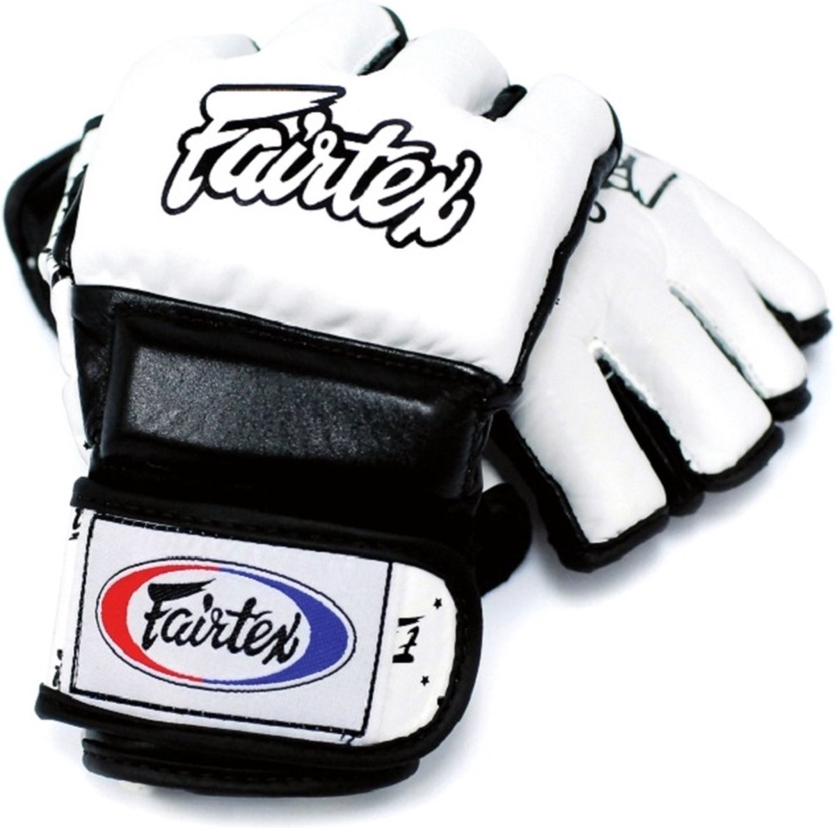 Fairtex Super Sparring Handschoenen - Leer - Wit/Zwart - maat L