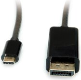 VALUE USB type C - DisplayPort adapterkabel, v1.2, M/M, 1 m